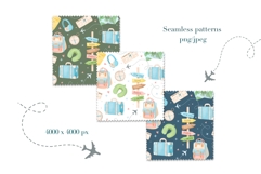 Watercolor Travel Seamless Pattern Product Image 2