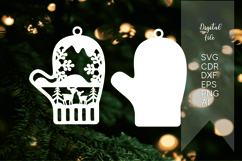 merry christmas mitten ornaments svg files for laser cut Product Image 2