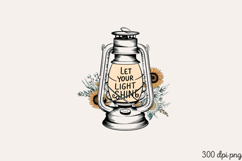 LET YOUR LIGHT SHINE PNG, Motivational sublimation PNG Product Image 2