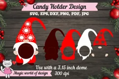 Gnome candy dome Svg , 3d svg cut file, Couple Ornament Product Image 2