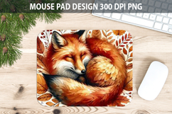Watercolor Fox Mouse pad Sublimation - Animal PNG Design Product Image 1