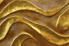 Gold Wave Line Abstract Texture Art Product Image 1