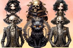Gothic Antique Halloween Clipart Bundle, Gothic Antique Hall Product Image 2