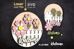 Spring Welcome SVG laser cut files for Glowforge Product Image 1