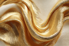 Golden fabric with smooth waves and a shiny texture Product Image 1