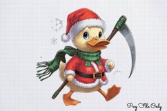 Funny Christmas Duck Sublimation Clipart Bundle PNG Product Image 2