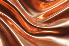 Shiny Copper Metallic Liquid Fabric Texture Background Product Image 1