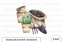 Watercolor Garden sublimation PNG Product Image 1
