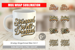 Grumpy Gingerbread Man Mug Wrap Product Image 1