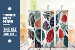 Abstract Shapes And Leaves Tumbler Wrap Sublimation Product Image 1