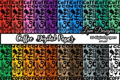 coffee digital papers, Coffee pattern, Coffee background Product Image 1