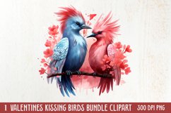 Breeds of Valentine Kissing Birds, Valentine's Day Clipart Product Image 1