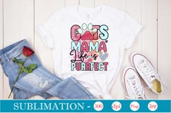 Cat Mama Life Is Purrfect Sublimation Product Image 2