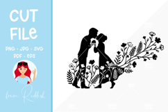 22 Bride and groom silhouette, cut file, wedding SVG Product Image 2