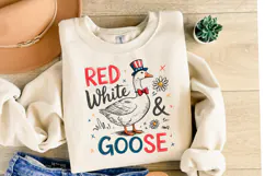 Red White and Goose Svg Design | 4th of july svg | Shirt Svg Product Image 2