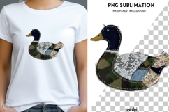 Patchwork Duck PNG | Camo Fabric Duck Clipart Product Image 1