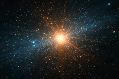 "Cosmic Starburst Background - Blue Gold Glitter Explosion" Product Image 1