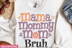 Mama mommy mom bruhPNG, Retro Mother Sublimation PNG Product Image 2