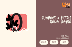 Sunroot &amp; Petals Boho Floral Monogram Product Image 1