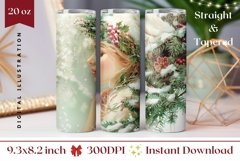 Christmas Girl Tumbler Wrap, Christmas Forest Tumbler Design Product Image 1