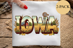 Iowa State Pride PNG, Vintage Farmhouse sublimation Design Product Image 1
