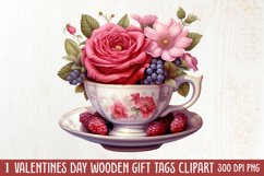 Vintage Valentines Day Flowers Clipart Product Image 1