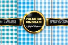 Polar Ice Gingham Digital Papers 04 Variations Product Image 1