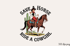 SAVE A HORSE RIDE A COWGIRL PNG, Pinup Cowgirl Sublimation P Product Image 2