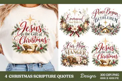 4 Christmas Scripture PNG Designs, 4 Christian Nativity Quot Product Image 1