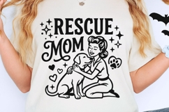 Rescue Mom Svg, Dog Mom Svg, Dog Lover Svg, Fur Mama Svg. Product Image 2