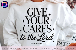 Give Your Cares To The Lord Psalm 55:22 Christian Bible Product Image 1