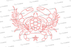Crab Laser Cut Design, Crab Laser Cut Design Marine Animal Product Image 2