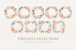 Floral Wreath Clipart PNG, Flower Arrangement Frame Clipart Product Image 1