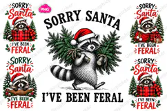 Sorry Santa I've Been Feral PNG, Trending Christmas PNG Product Image 1