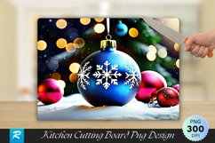 Classic Ornament Snowflake Holiday Cutting Board PNG Product Image 1