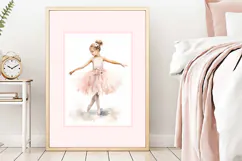 Watercolor Ballerina Baby Print Wall Art Product Image 1