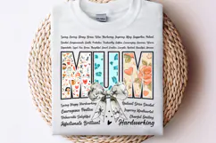 Floral Mum Coquette Bow PNG | Mother's Day PNG Product Image 1