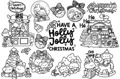 Animals Character Christmas Clipart - Holiday Coloring Product Image 1
