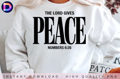 The Lord Gives Peace Numbers 6:26 Christian PNG Product Image 2