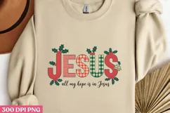 JESUS All my hope PNG, Christian Jesus Sublimation Product Image 2