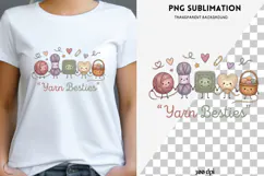 Crochet besties png design for T-shirts Product Image 1