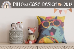 Funny Cat Pillow Case Design, Funny Pillow, Taco Pillow Product Image 1