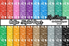 coffee digital papers, Coffee pattern, Coffee background Product Image 1