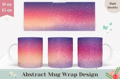 Glitter Mug Wrap, Abstract Mug Template, Pastel Mug PNG Product Image 1