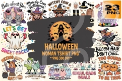Halloween Woman T-Shirt PNG Bundle 12 Product Image 1