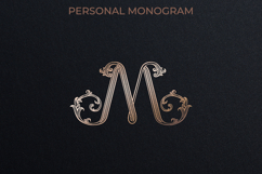 M Monogram Logo, Elegant Initial Monogram Product Image 1