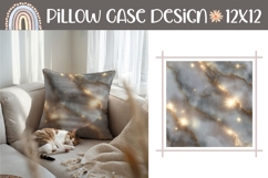 White Marble Pillow Design, Glitter Pillow Case, Marble PNG Product Image 1