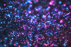 Neon Blue Pink Glitter Bokeh Background Texture Product Image 1