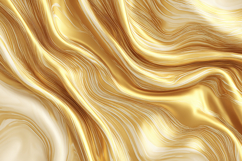 A luxurious golden fabric with smooth wavy patterns and shin Product Image 1