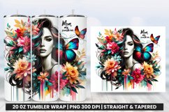 Mother's Day Tumbler Wrap Sublimation 20oz Skinny Tumbler Product Image 1
